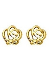 superb small flower gold baby earrings